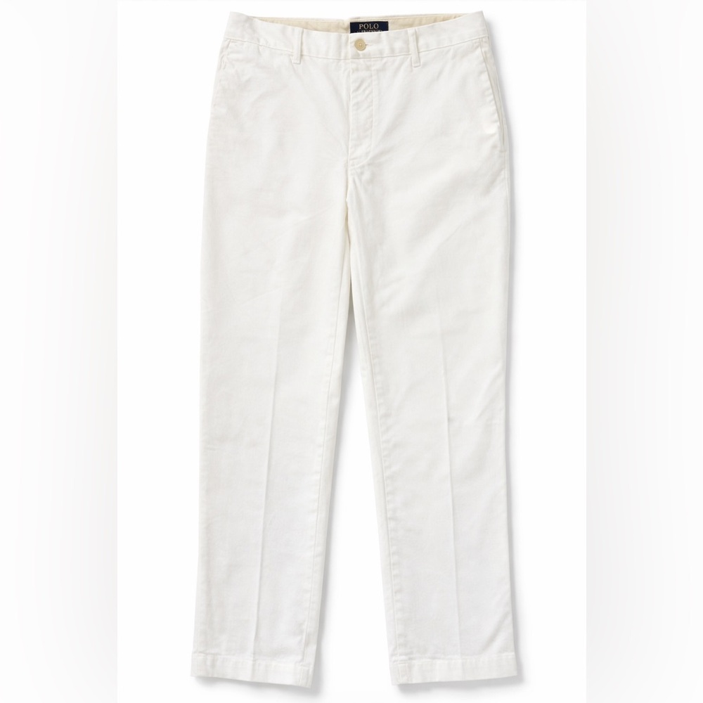 Polo Ralph Lauren Classic Fit Stretch Pants White Cream Chinos 36x32